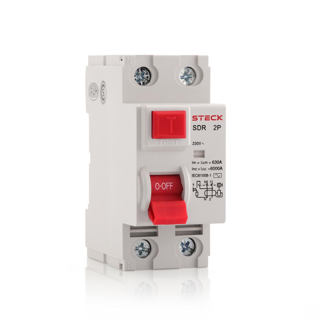 Interruptor Diferencial Residual 2P 63A 30MA Steck SDR26330