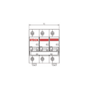 Disjuntor Trifásico 125A 3P CURVA C 10KA Steck SDD3C125 3
